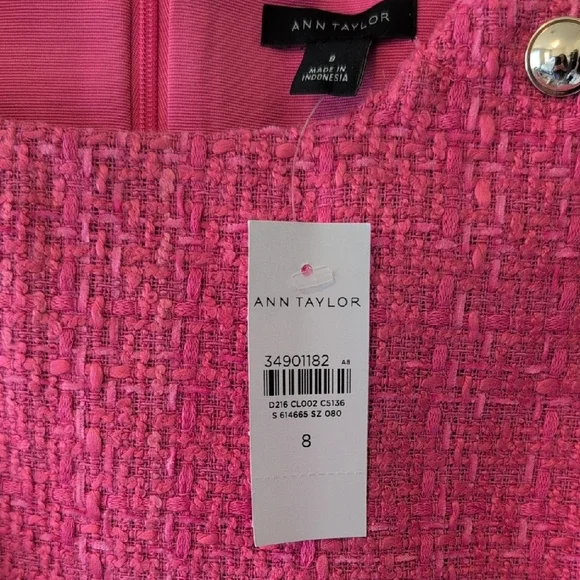 Beautiful Ann Taylor NWT Tweed Pink Women's Jacket & Dress - Picture 5 of 8